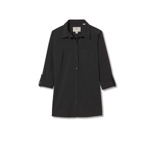 𝅺ROYAL Robins long sleeve blouse with belt black cotton medium